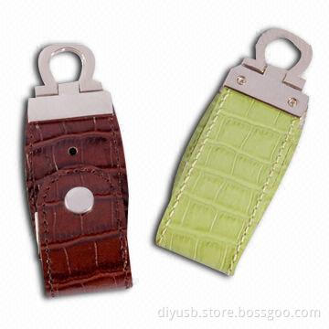 Luxury Leather USB Flash Disks, Support Lifetime Warranty with Free Logo